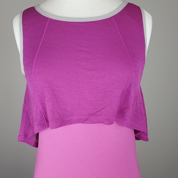 LOLE Pink Layered Athletic Tank Size M - Picture 3 of 7